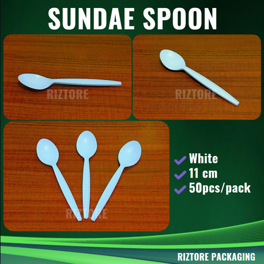 Sundae Spoon White 50pcs/pack