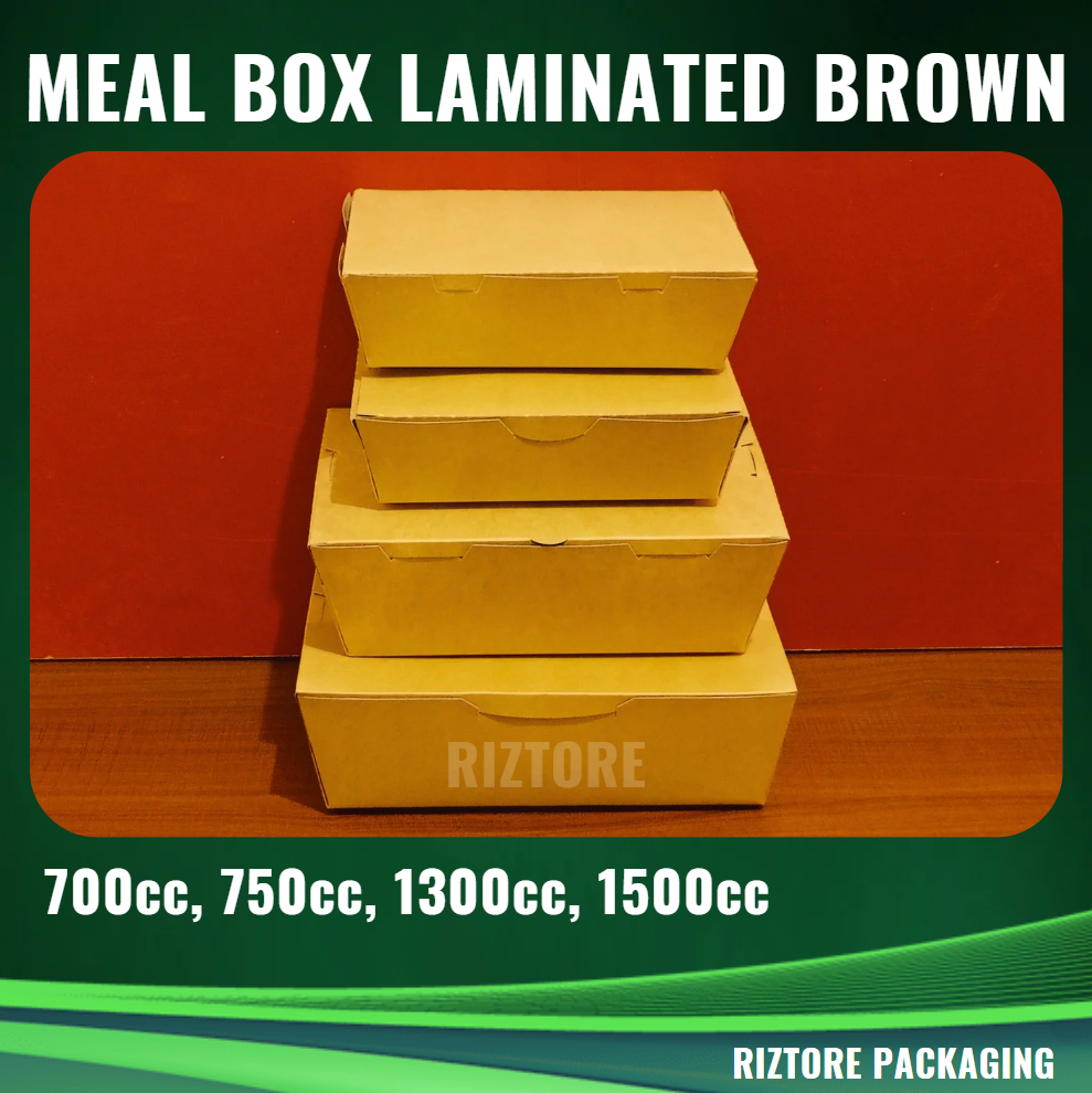 Mealbox Laminated Brown 700cc, 750cc, 1300cc, 1500cc