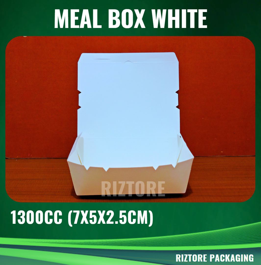 Meal Box White 750cc, 1300cc and 1500cc