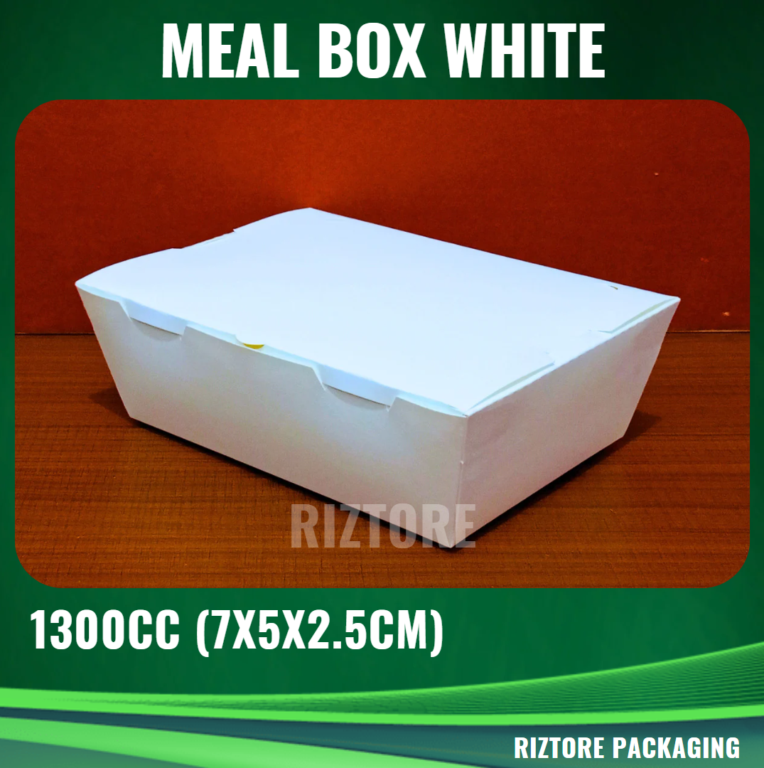 Meal Box White 750cc, 1300cc and 1500cc