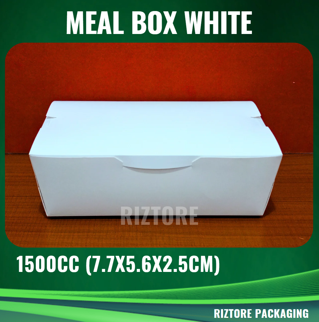 Meal Box White 750cc, 1300cc and 1500cc