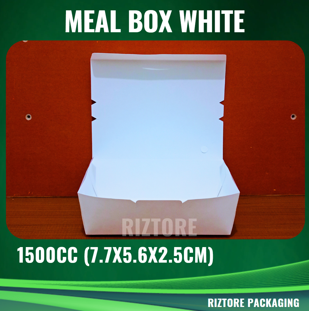 Meal Box White 750cc, 1300cc and 1500cc