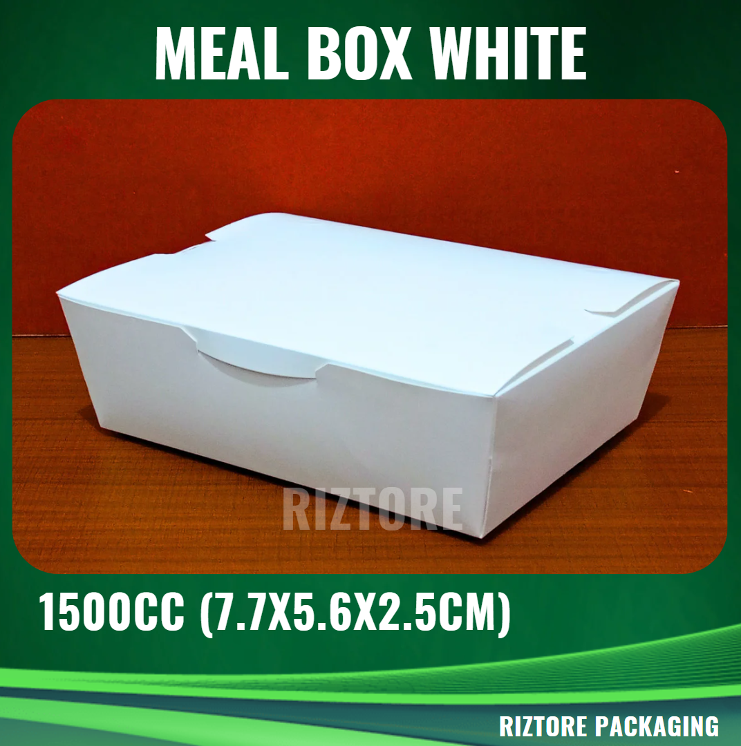 Meal Box White 750cc, 1300cc and 1500cc