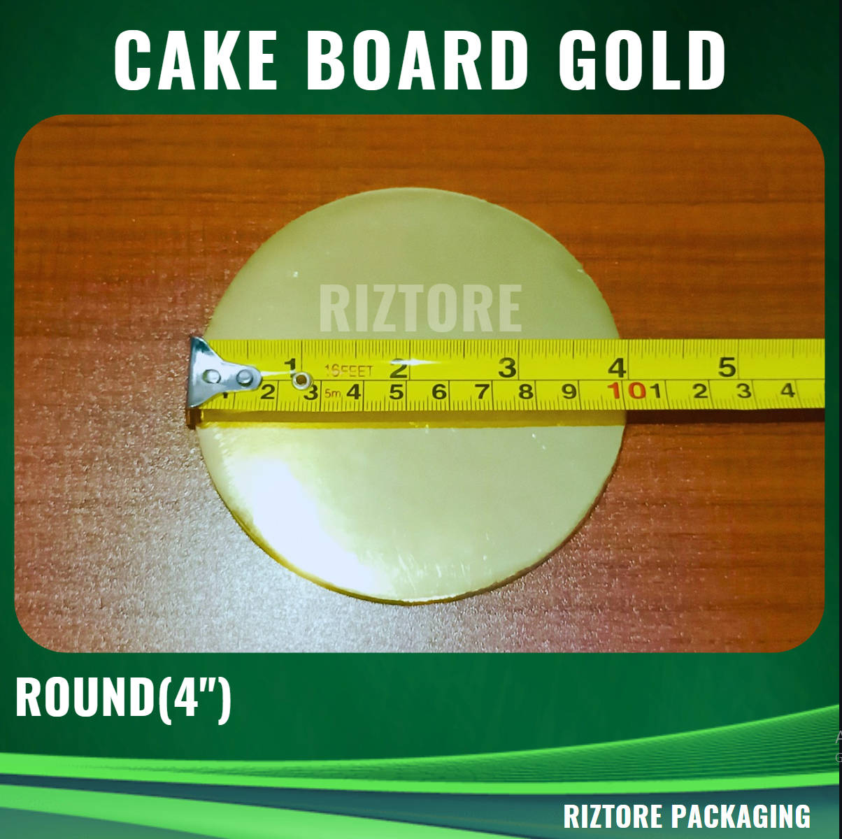 Round Gold Cake Board