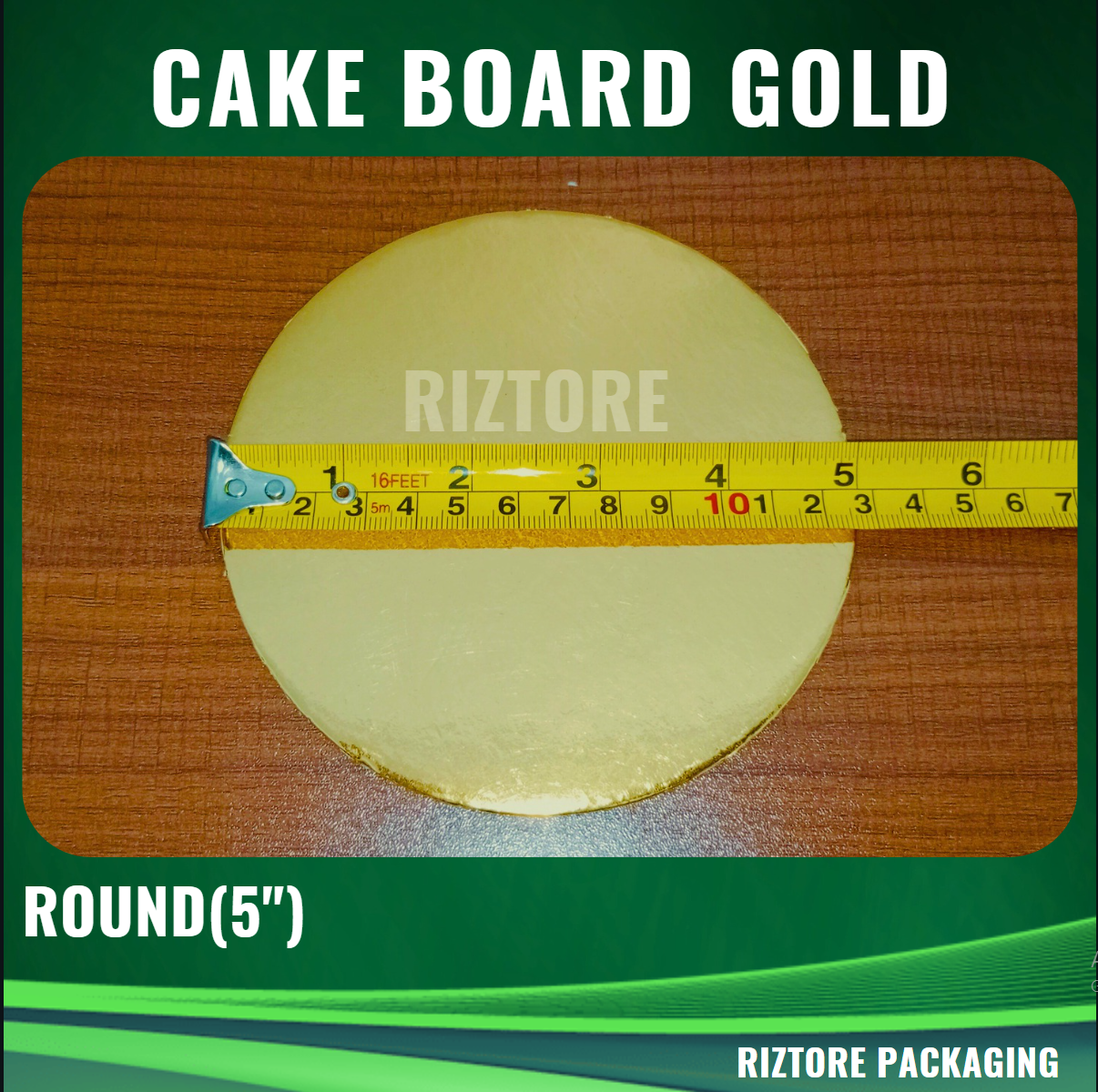 Round Gold Cake Board