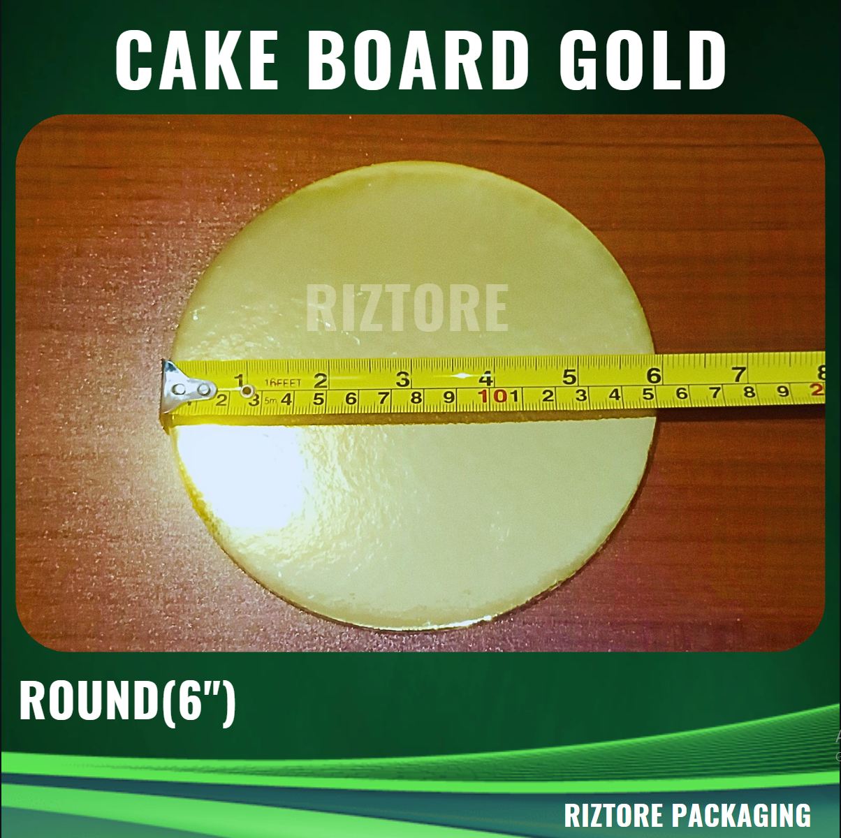 Round Gold Cake Board