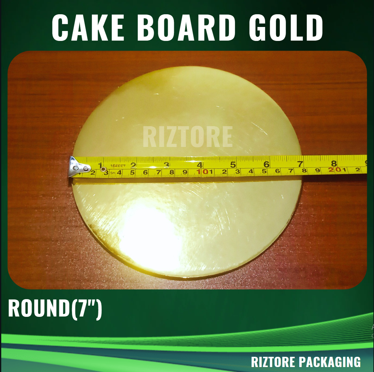 Round Gold Cake Board