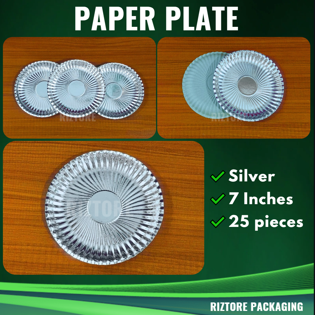 Paper Plate Round 7" Silver