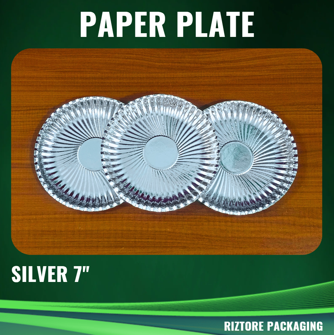 Paper Plate Round 7" Silver
