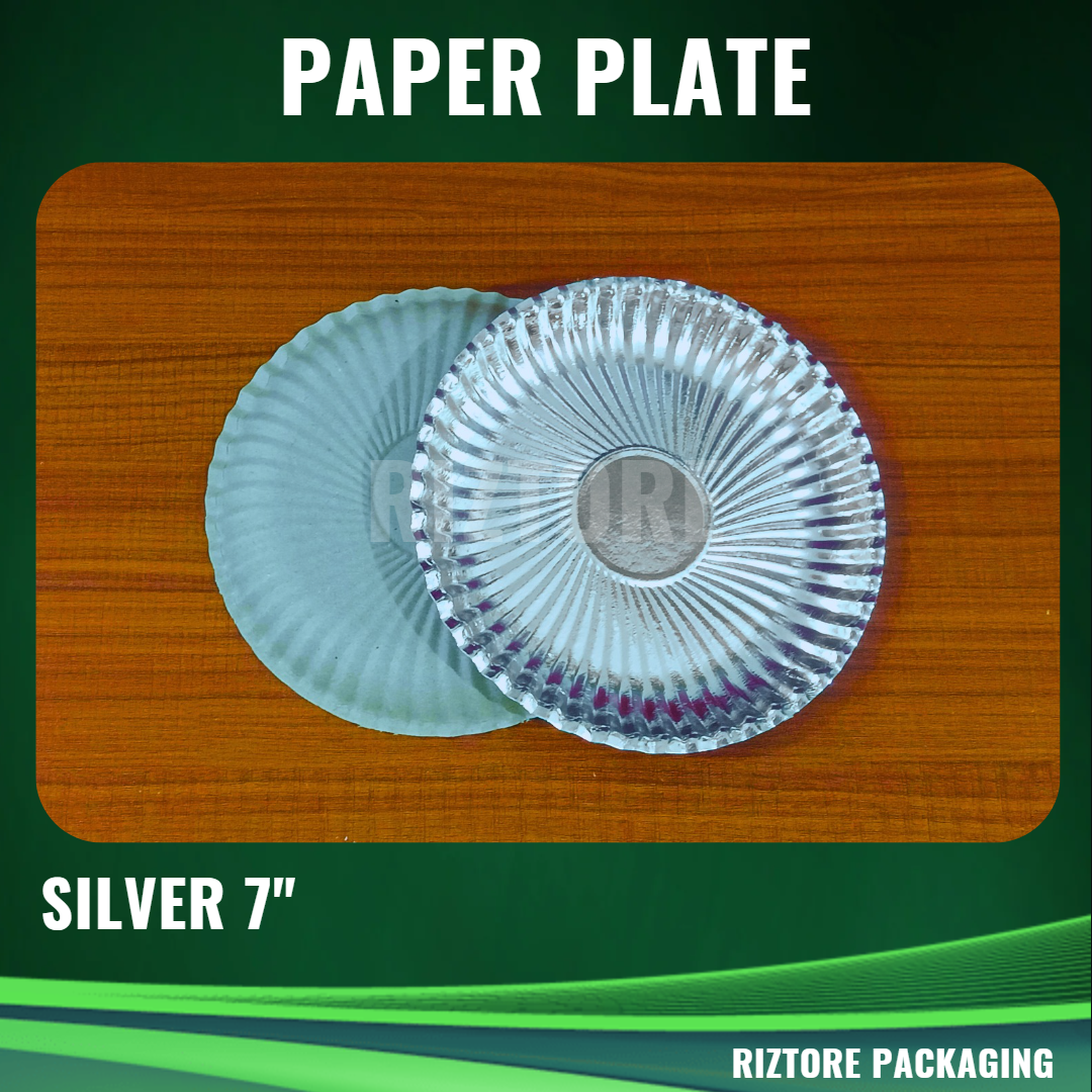 Paper Plate Round 7" Silver