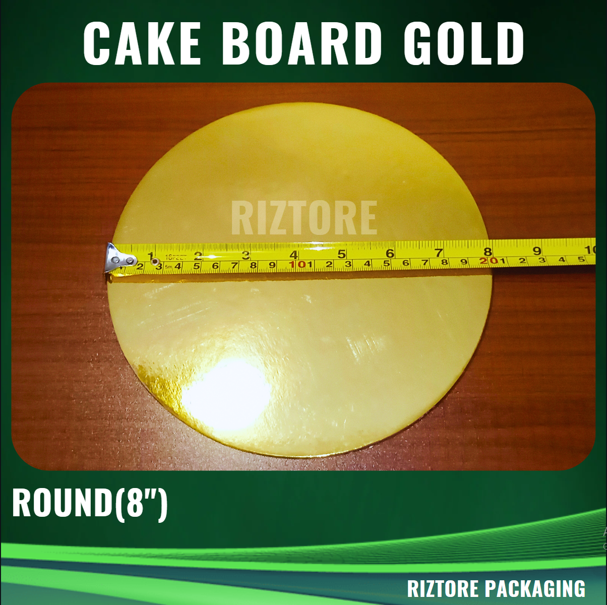 Round Gold Cake Board