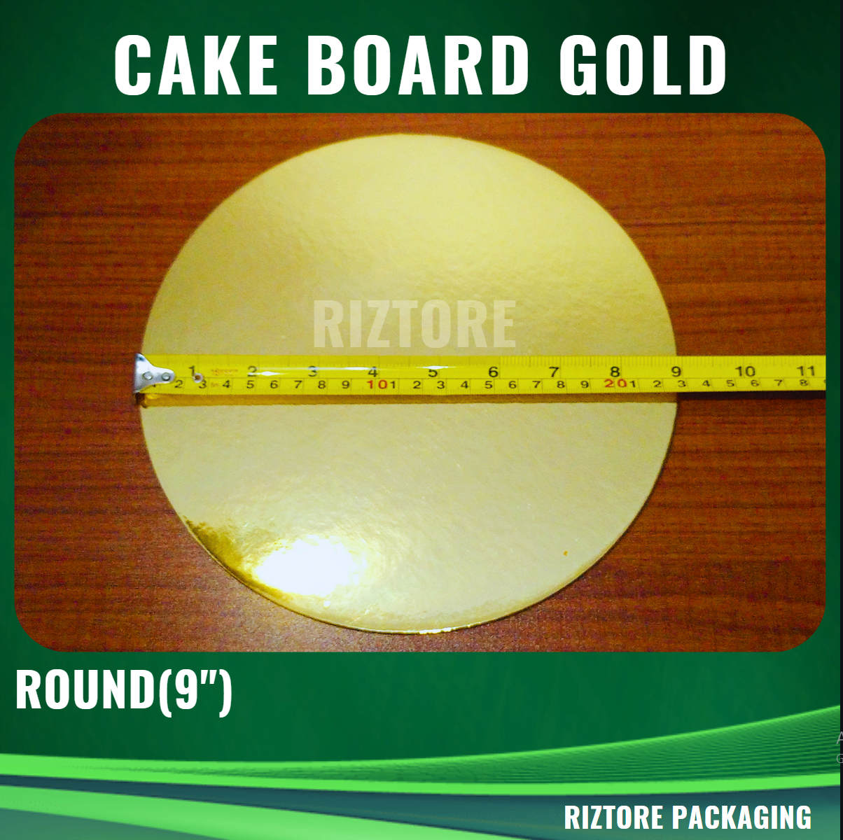 Round Gold Cake Board