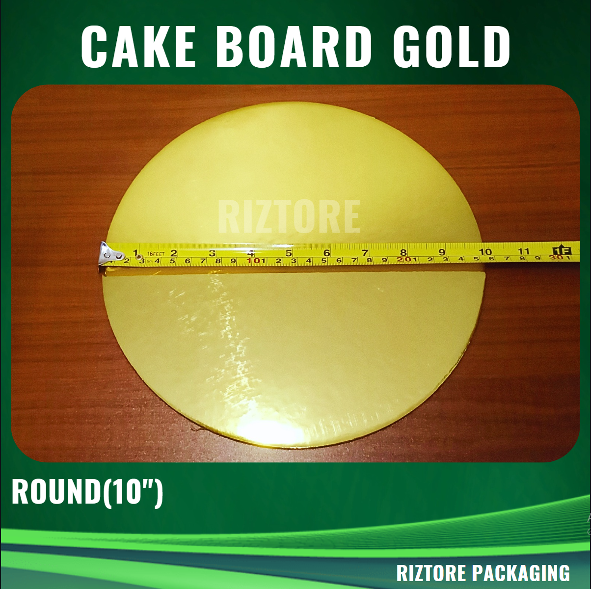 Round Gold Cake Board