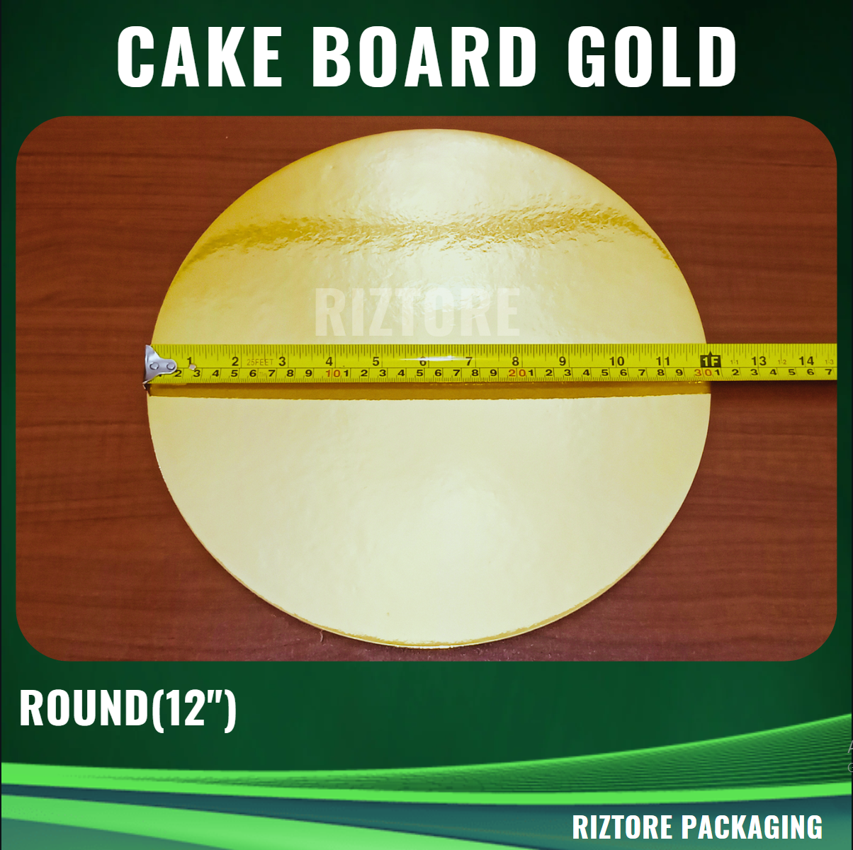 Round Gold Cake Board