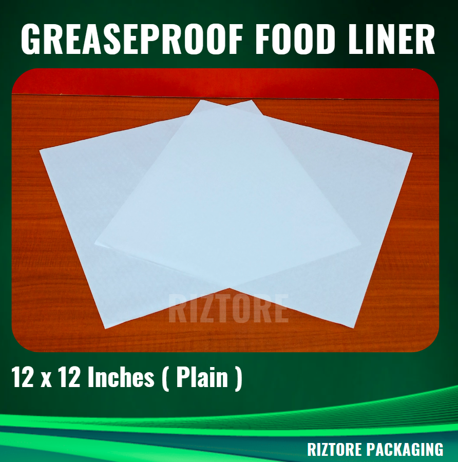 Greaseproof Paper Food Liner 12x12 inches