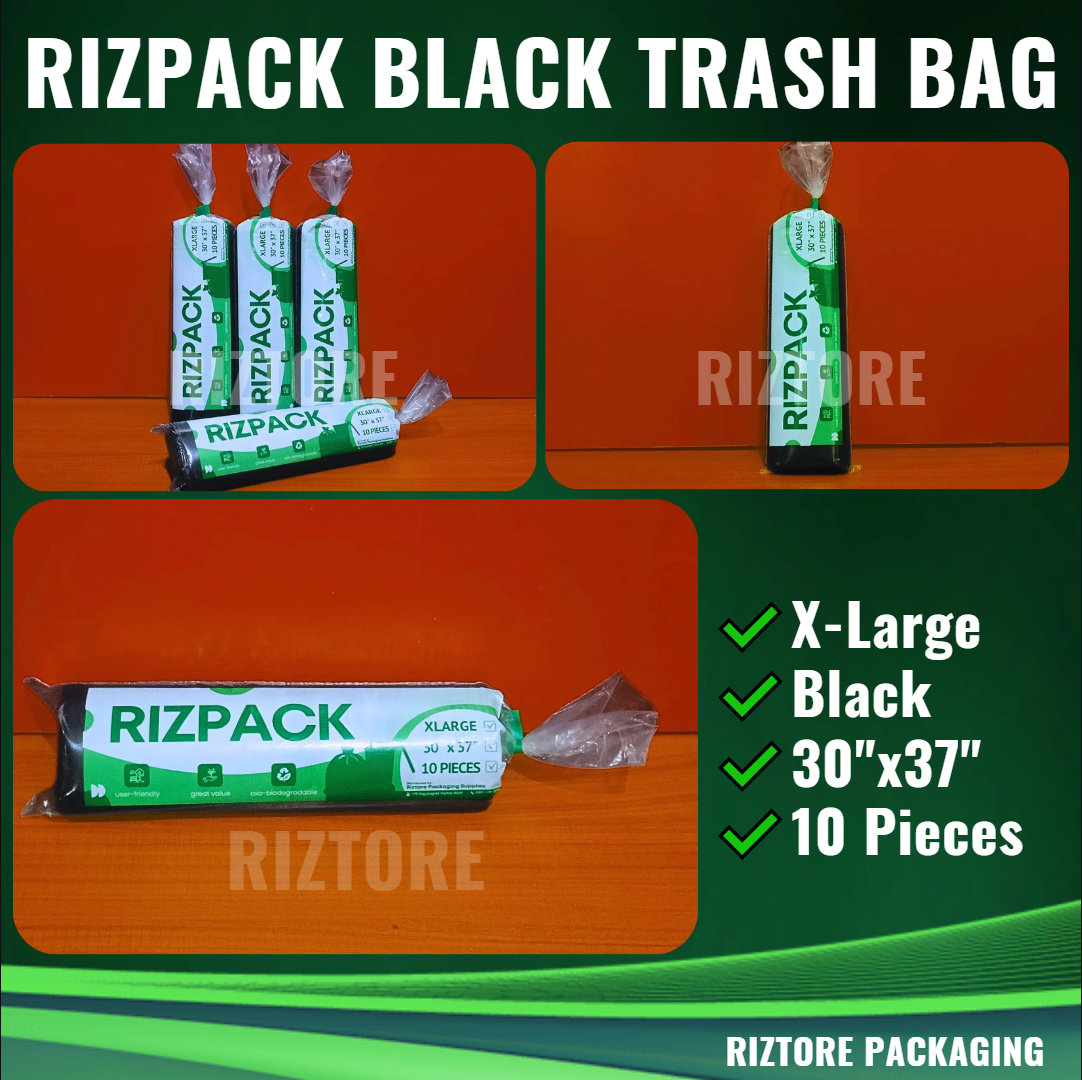 RIZPACK Black Trash Bag