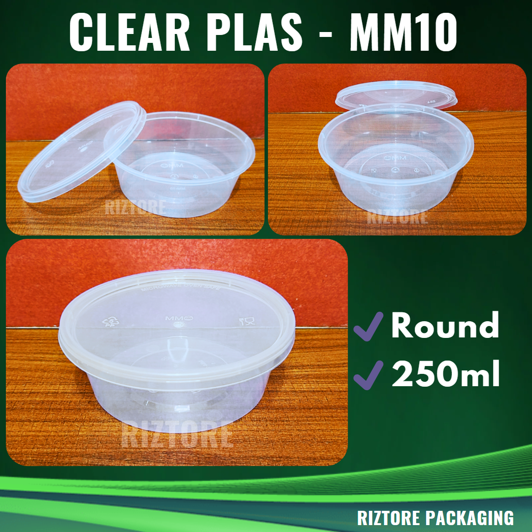 CLEAR PLAS RE/RO Microwavable Containers 10pcs/pack