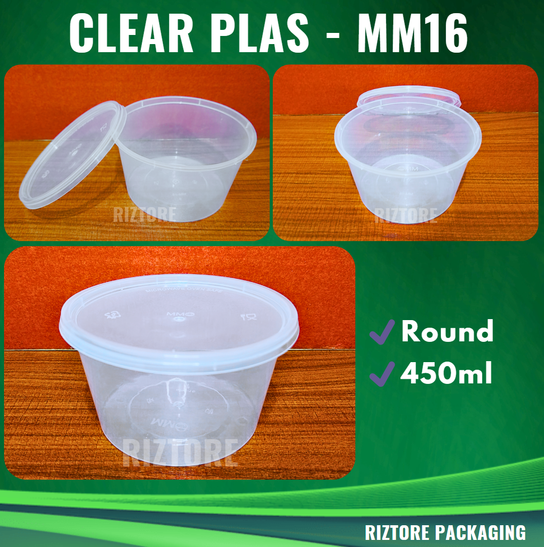 CLEAR PLAS RE/RO Microwavable Containers 10pcs/pack