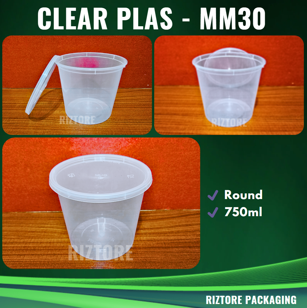 CLEAR PLAS RE/RO Microwavable Containers 10pcs/pack