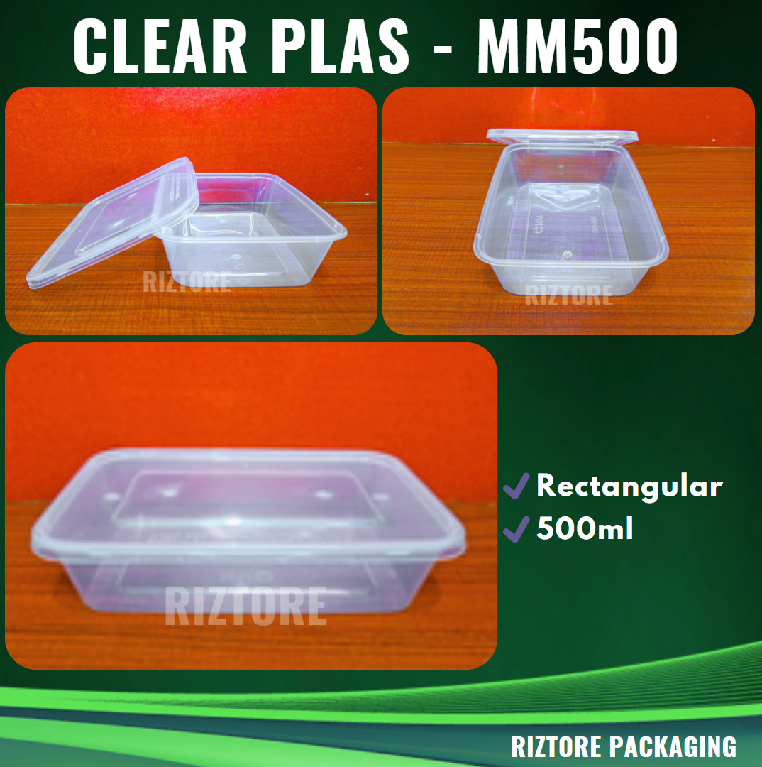 CLEAR PLAS RE/RO Microwavable Containers 10pcs/pack