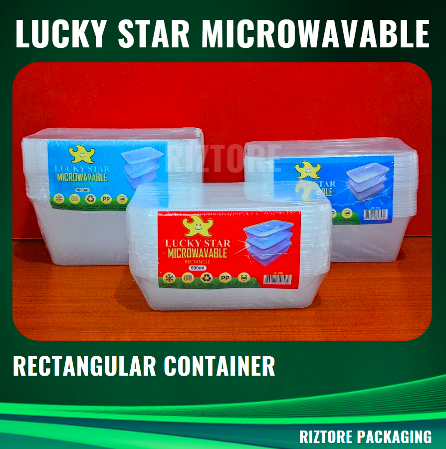 Lucky Star Microwavable Containers Clear 10pcs/pack