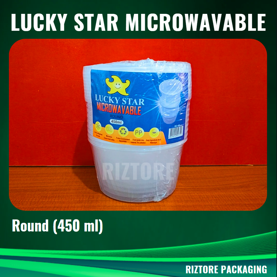 Lucky Star Microwavable Containers Clear 10pcs/pack