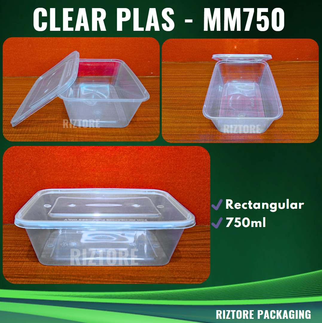 CLEAR PLAS RE/RO Microwavable Containers 10pcs/pack