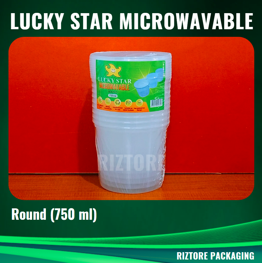 Lucky Star Microwavable Containers Clear 10pcs/pack