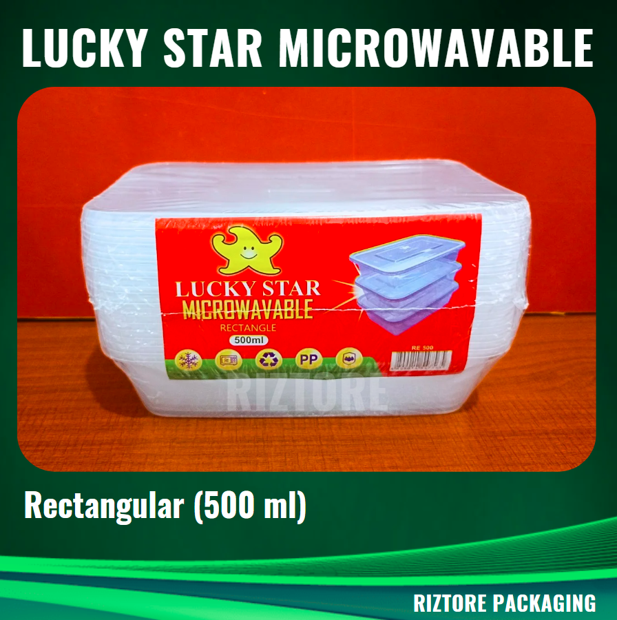 Lucky Star Microwavable Containers Clear 10pcs/pack