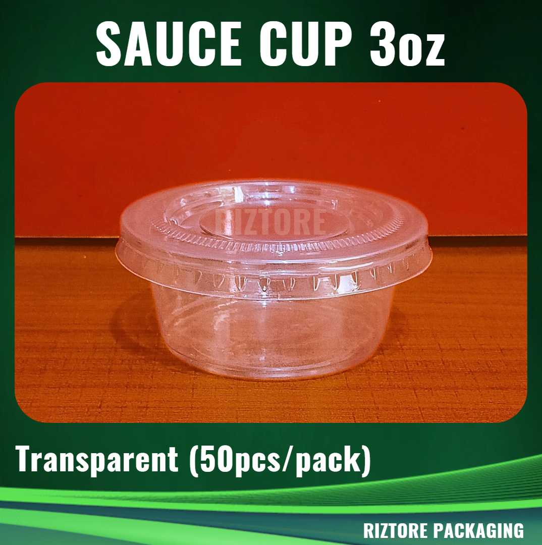 PET Clear Sauce Cup 2oz and 3oz 50's