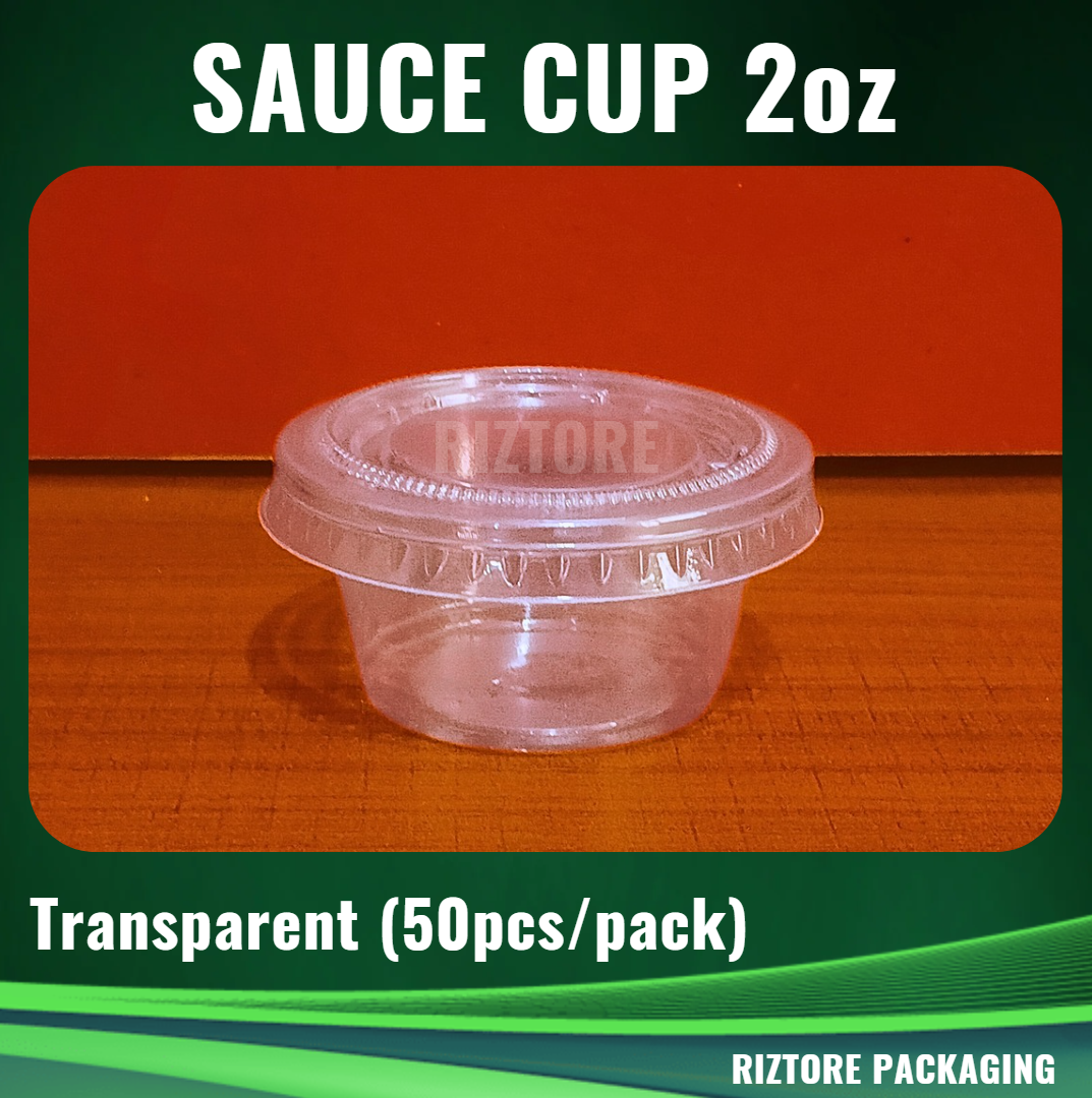 PET Clear Sauce Cup 2oz and 3oz 50's