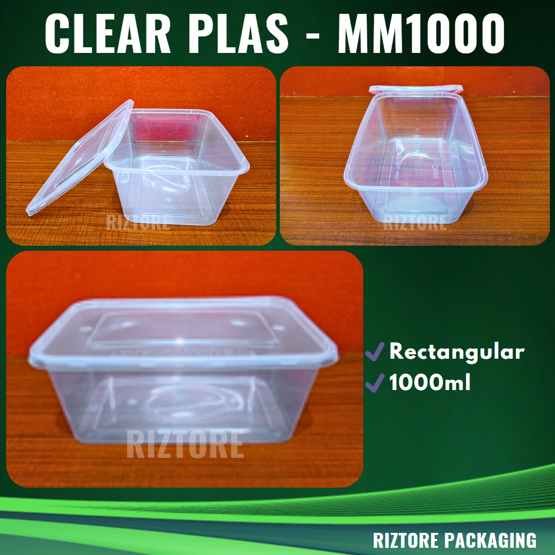 CLEAR PLAS RE/RO Microwavable Containers 10pcs/pack