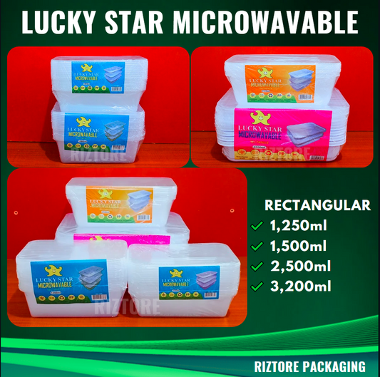 Lucky Star Microwavable Containers  (Big Sizes)