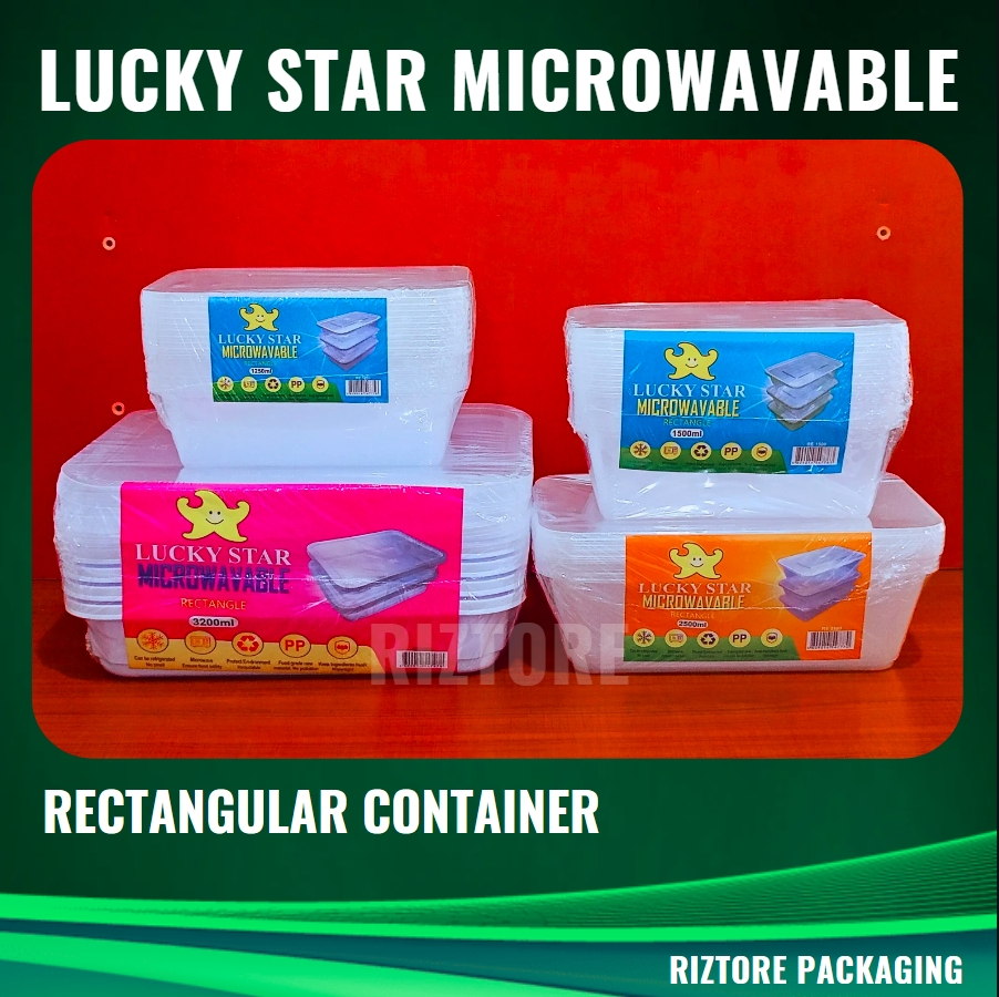 Lucky Star Microwavable Containers  (Big Sizes)