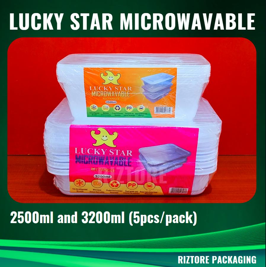 Lucky Star Microwavable Containers  (Big Sizes)