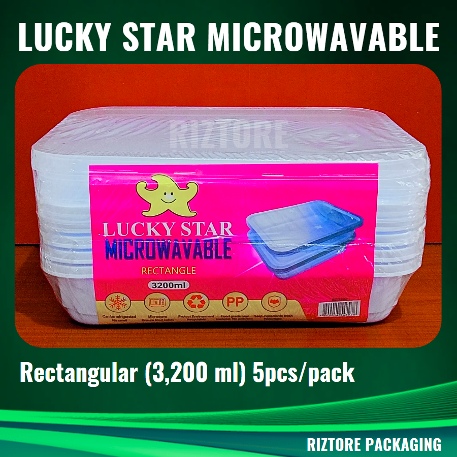 Lucky Star Microwavable Containers  (Big Sizes)