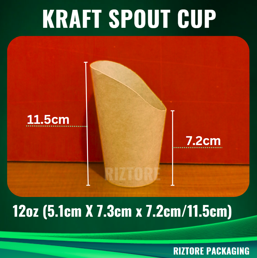 KRAFT Brown  SPOUT CUP 12oz, 16oz and 26oz