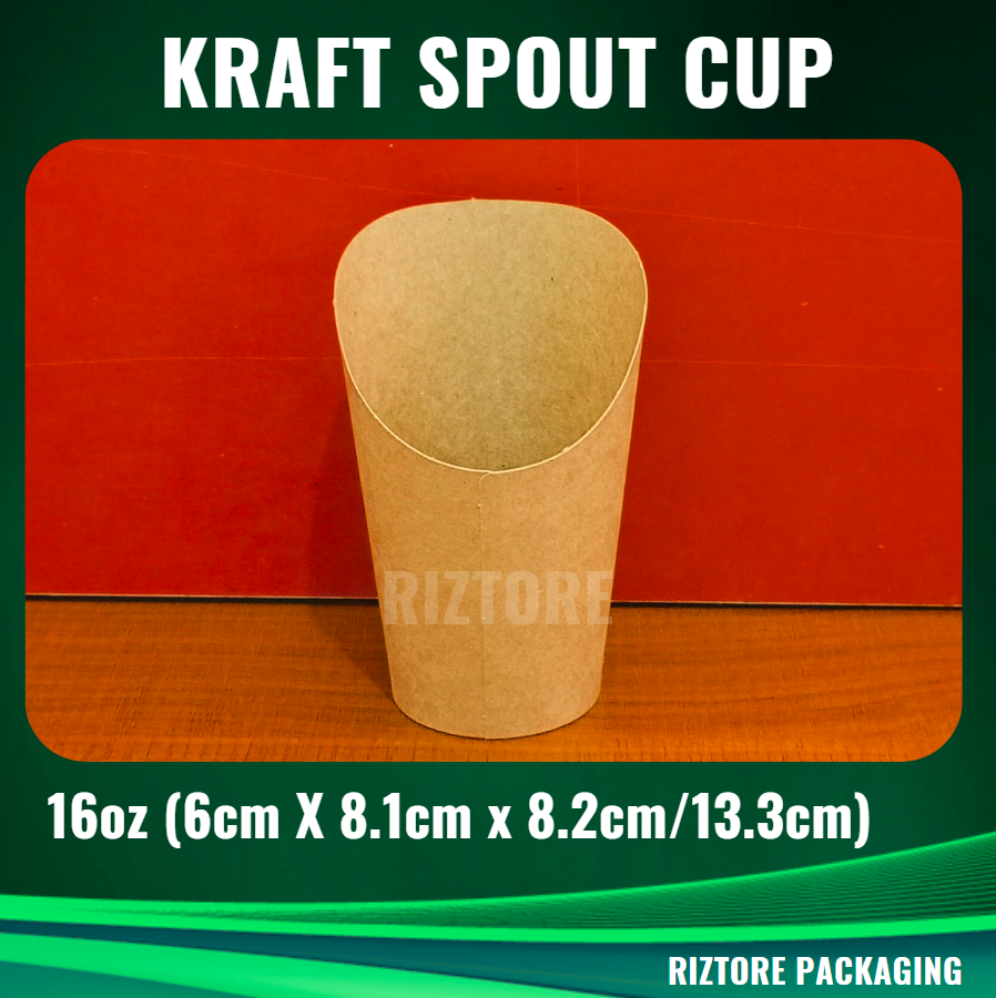 KRAFT Brown  SPOUT CUP 12oz, 16oz and 26oz