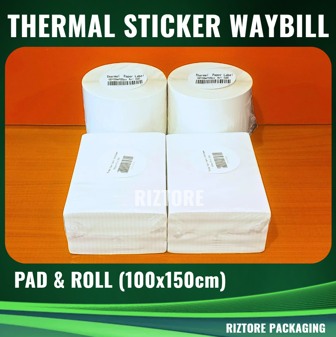 Thermal Sticker Waybill A6 500 sheets (100mm x 150mm)