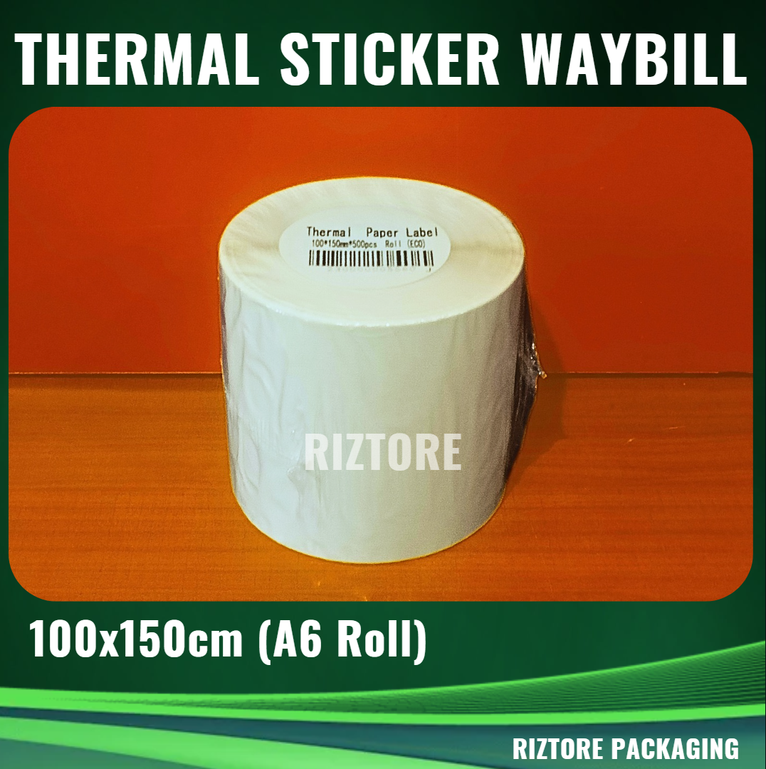 Thermal Sticker Waybill A6 500 sheets (100mm x 150mm)