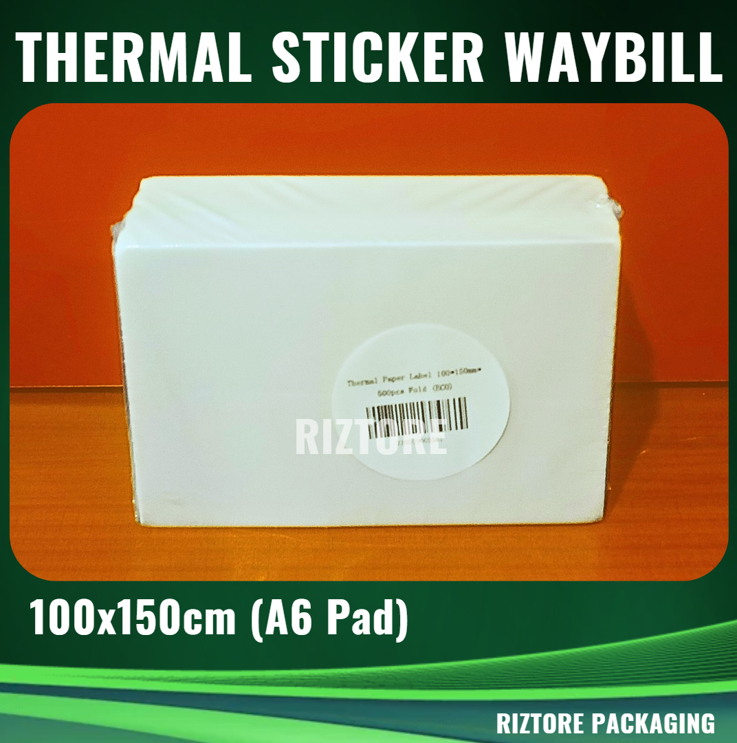 Thermal Sticker Waybill A6 500 sheets (100mm x 150mm)