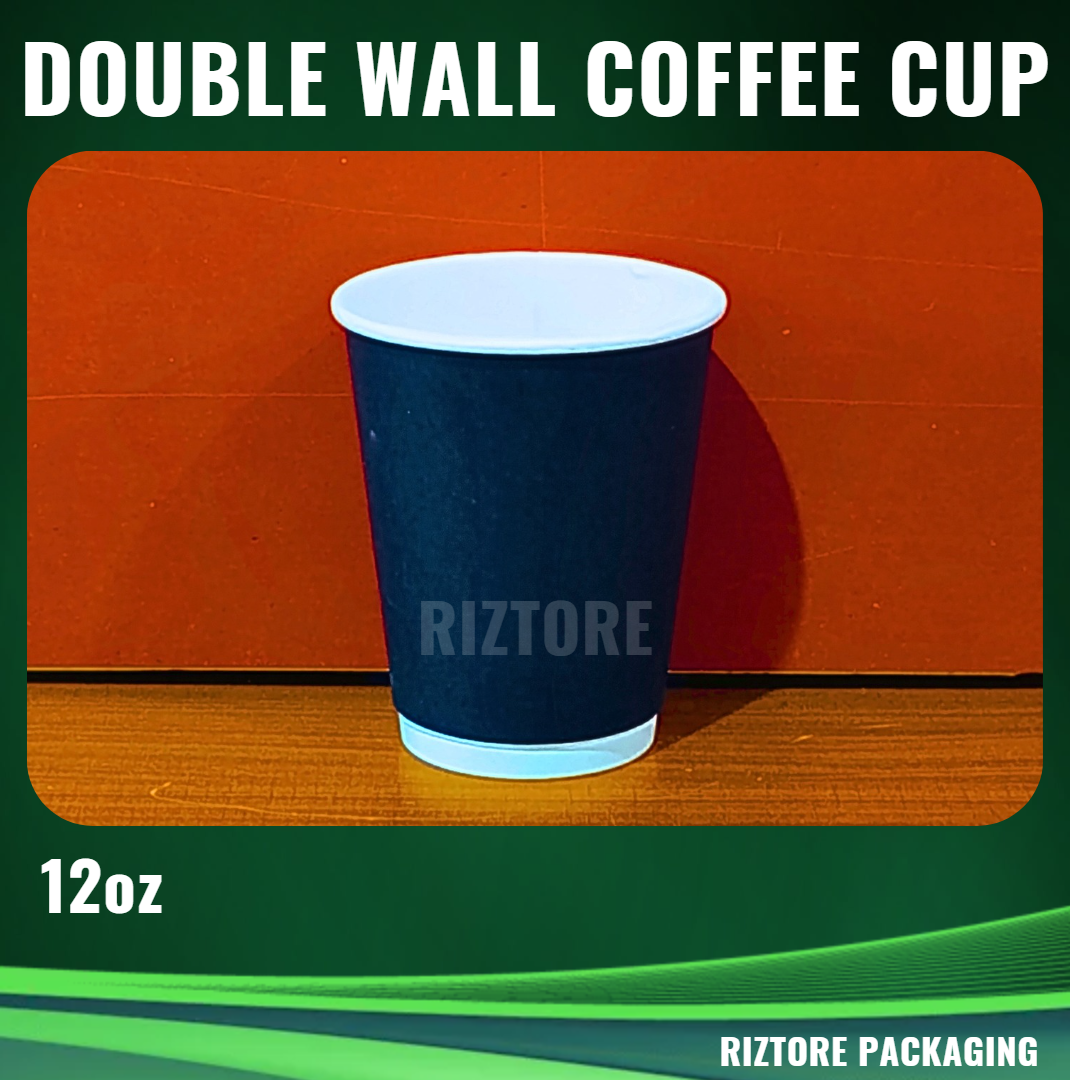Coffee Cups 8oz, 12oz, 16oz (Double Wall, Rippled)