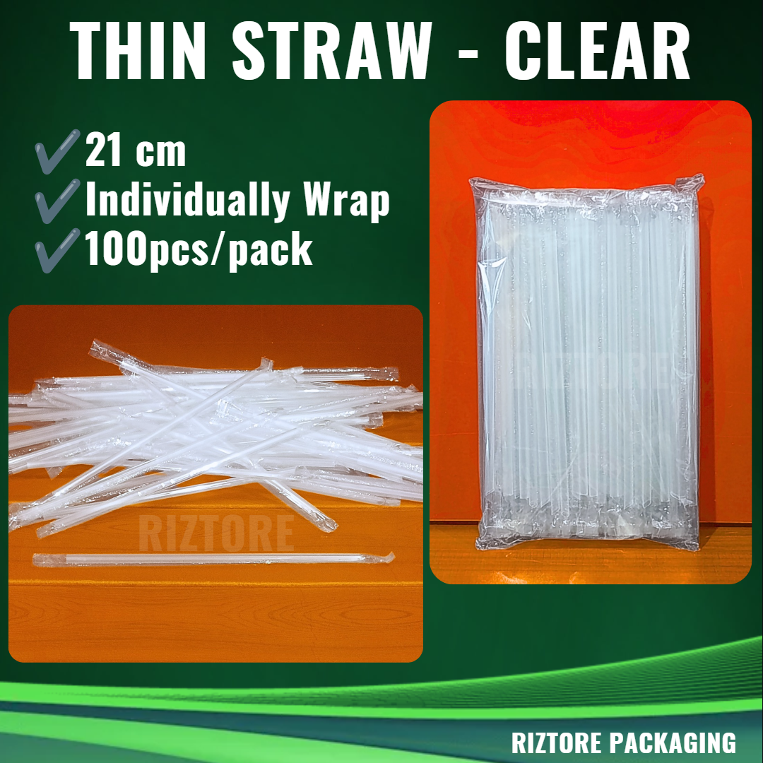 Plastic Thin Straw (Individually Wrapped)