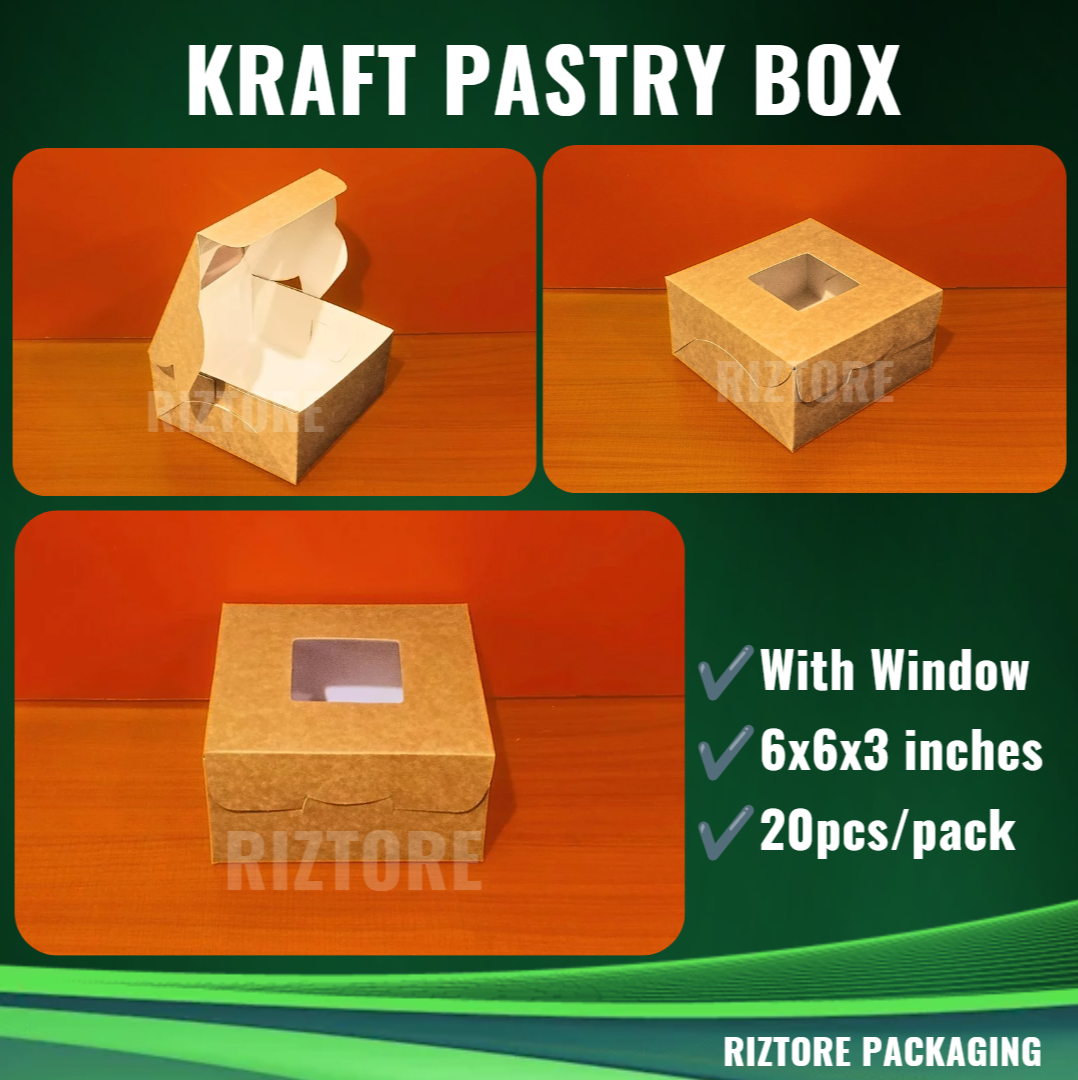 Kraft Pastry Box 20pcs/pack