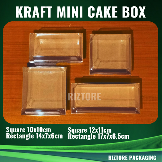 Mini Cake /  Pastry Box Kraft with LID 50pcs/pack