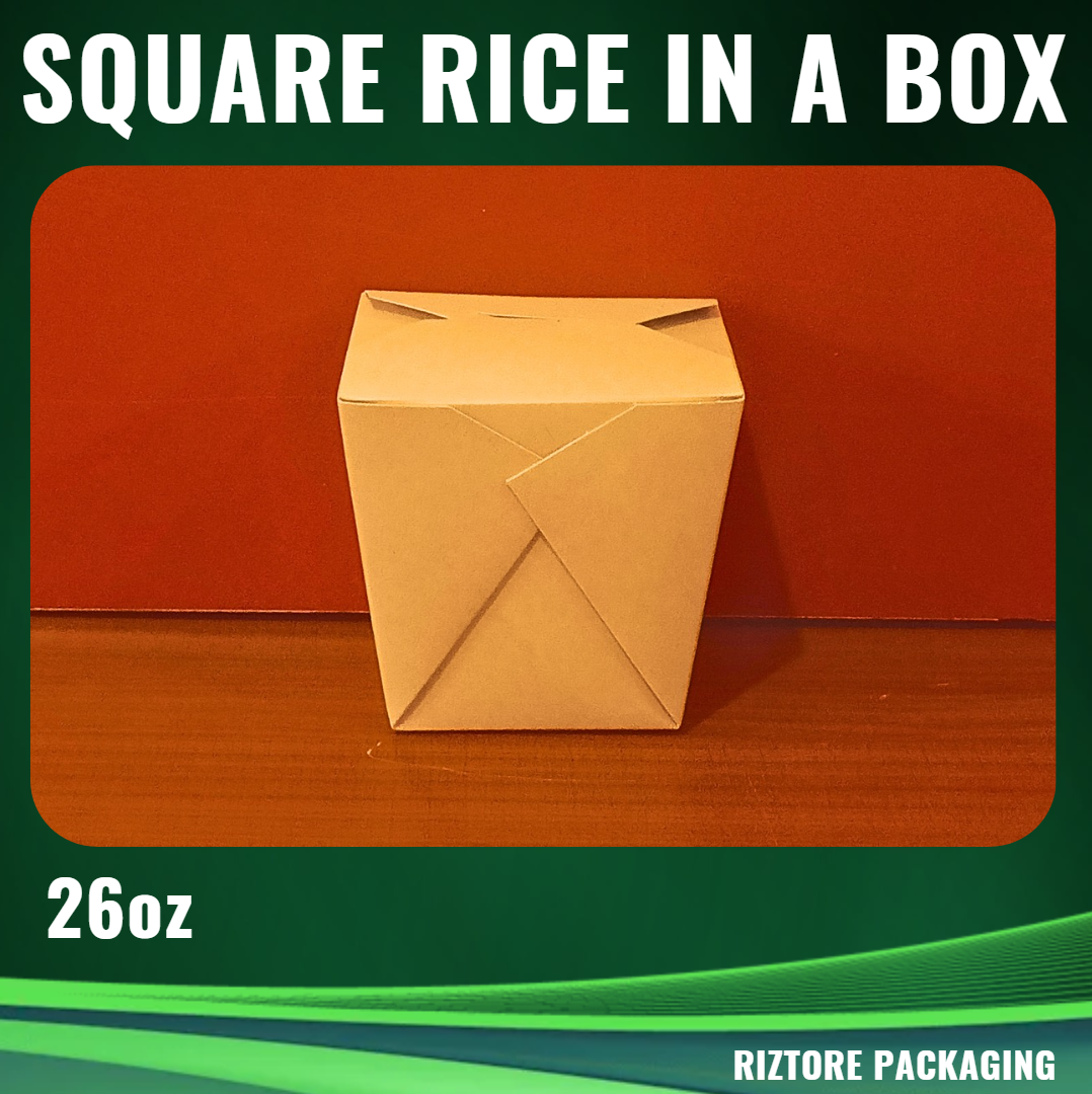Kraft Square Rice In A Box 50pcs/pack