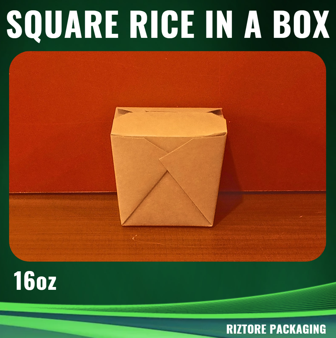 Kraft Square Rice In A Box 50pcs/pack