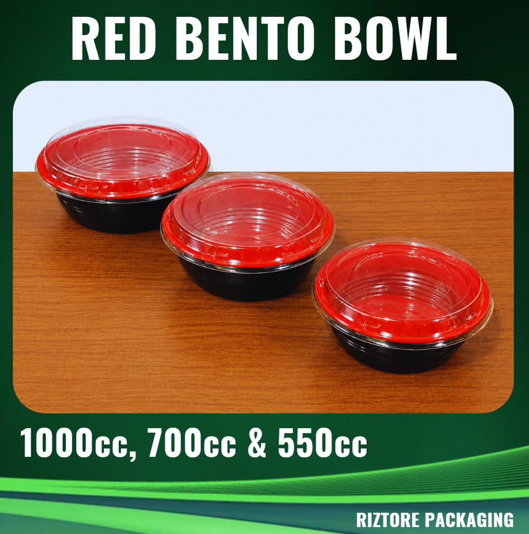 RED Bento Bowl with LID 50's