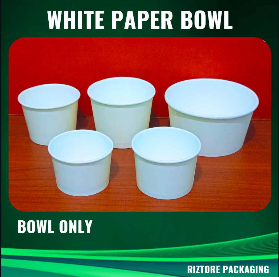 Plain White Paper Bowl