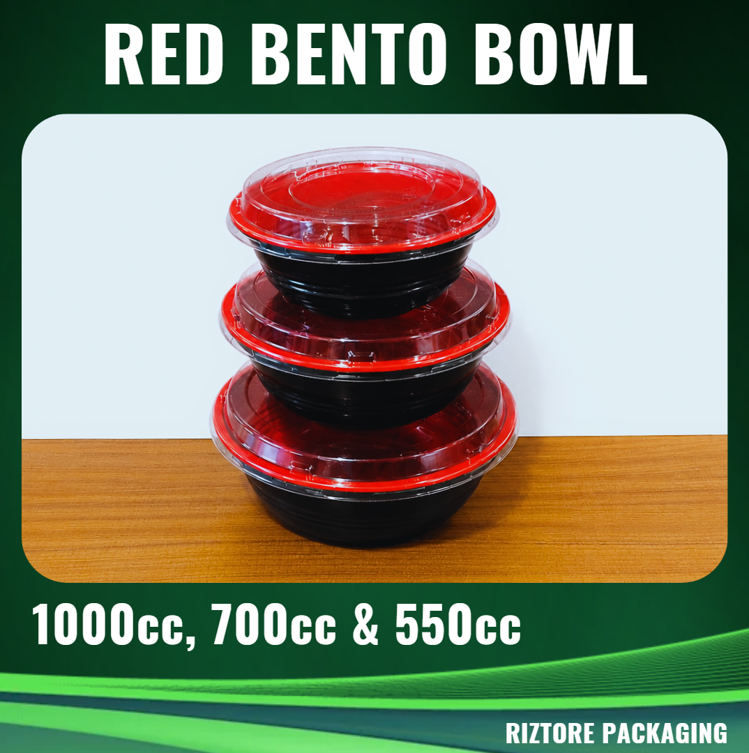 RED Bento Bowl with LID 50's